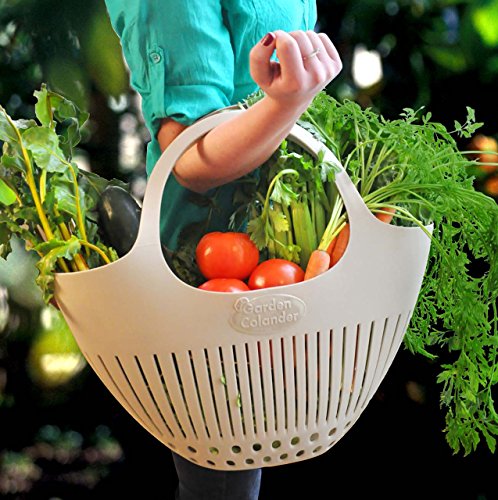Hutzler Garden Colander, Eggshell Blue - color: Eggshell Blue, size: Large