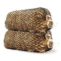 Bloomoak Slow Hay Net Feeder for Horses, Durable Soft Black PE 2/3 String Hay Bales Bags, Fit 36x18x18 to 47x25x17 Inches, Extends 50-64 Inches (2 1.6" Hole/2PC) - color: 2 String-1.6" Hole-Ultra Slow Feed/2PC