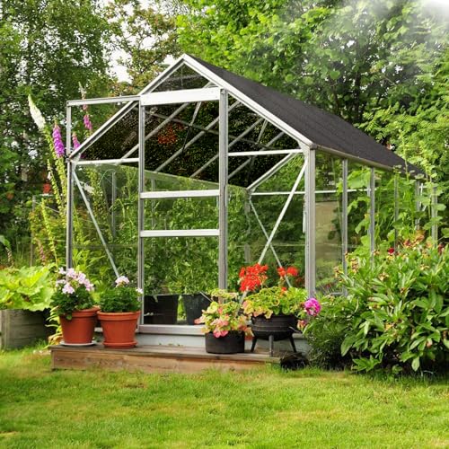 70% Shade Cloth, 6.5FTx6.5FT HDPE Mesh Tarp with Reinforced Grommets, Outdoor Sun Shade Net for Greenhouse, Plants, Garden, Pergola, Patio, Chicken Coop(6.5FT*6.5FT) - size: 6.5FT*6.5FT