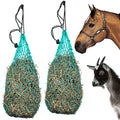 Majestic Ally 2 pcs Ultra Slow Feed 1.5"x1.5" Holes 40” Hay Net for Horses and livestocks (Turquoise) - color: Turquoise