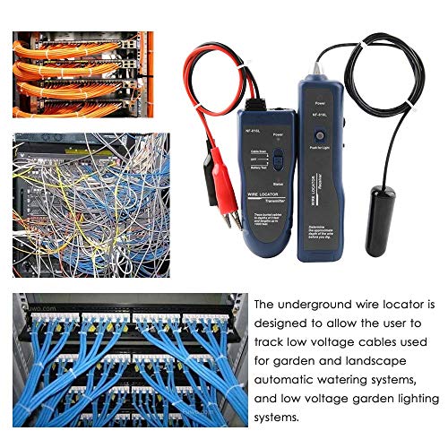 Underground Wire Locator Upgrade, RockyMars Cable Tester with Rechargeable 1100mAh Battery for Invisible Fence for Dogs, Circuit Breaker Finder, Electric Fence Wire Tracer, Wire Break Locator, etc.