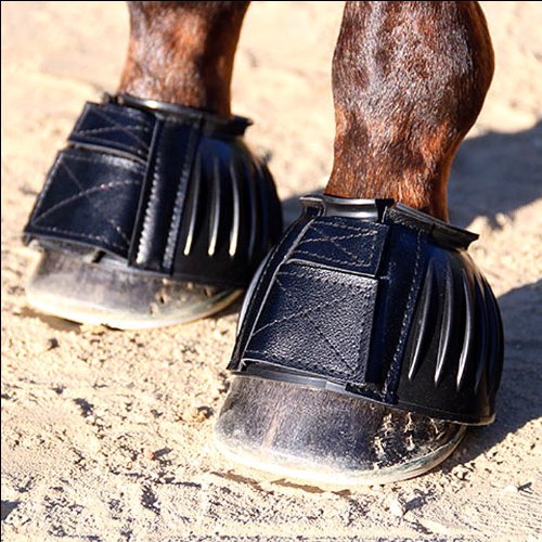 Professional's Choice Easy On Rubber Bell Boots | Sold in Pairs - color: black, size: Large (Pack of 1)