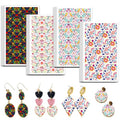 OLYCRAFT Mexican Traditional Pattern Clay Transfer Paper - 24 Pcs for Polymer Clay Jewelry Making - style: Mexican Pattern