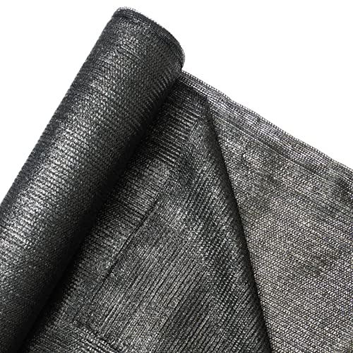 5'10" x 100 FT 60% Shade Cloth Roll Black | Green HDPE UV Resistant Breathable Eyelets Sun Protection for Greenhouse Garden Fence Pergola Patio Flower Plant Kennel - size: 5'10"x100 ft - 60% - Black