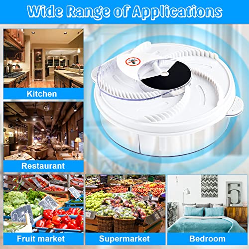 Qualirey Electric Fly Trap Automatic Rotating Insect Catcher,USB | Rotating Fly Gnat Trap Mechanism, UV Light Attracts Insects, Chemical-free Reusable for Outdoor Indoor Kitchens Patios - style: USB