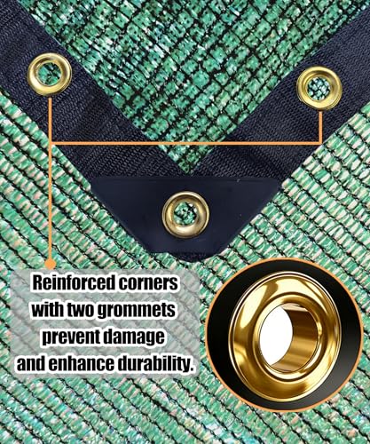 40% Green Shade Cloth, 3ft x 10ft Sun Shade Netting with Grommets | UV Protected Waterproof Garden Plant Cover for Patio, Pergola, Greenhouse, Chicken Coop, Dog Kennel, Car Barn - size: 40%-3 FT x 10 FT