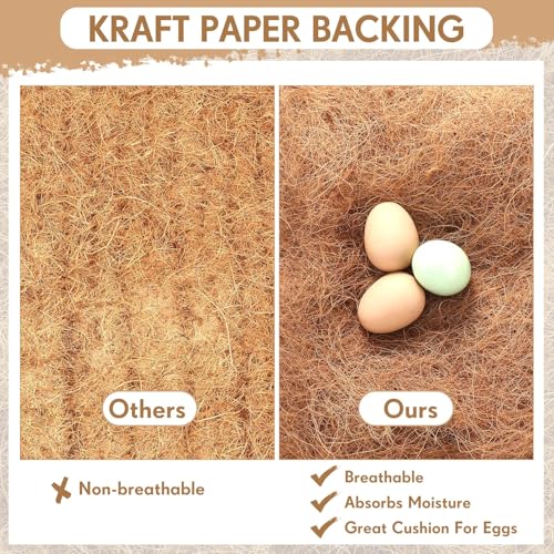Yerliker Chicken Nesting Box Pads Laying Hen Chicken Coop Bedding,6 Pack | Chicken Laying Hens Pads, Coconut Fiber Henhouse Nesting Boxes Bulk, for Chicken Accessories Supplies