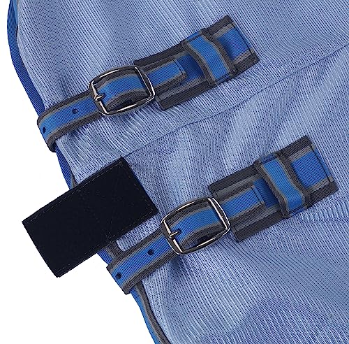 LEAFOREST Horse Mesh Fly Sheets - Lightweight Breathable Standard Neck | UV Protection Soft Sheet Blue, 66" - size: 66IN