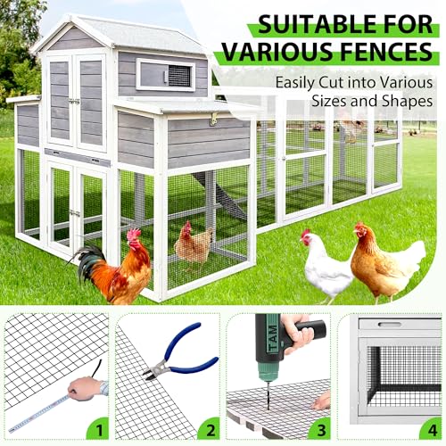 PVC Coated Welded Wire Fence,1/2 inch 36 in x 50 ft,Chicken Wire,Black Metal Fence Mesh Wire Roll,Garden Fencing Welded Wire Mesh for Pet Enclosures,Vegetable,Poultry and Agricultural Use - color: Black, size: 1/2"x1/2" 36inx50ft