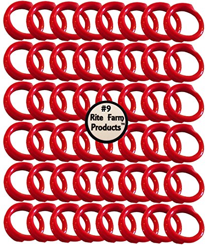 48 Pack of RED #9 Leg Bands 9/16" Chicken Poultry Chick Quail Pigeon Duck Goose