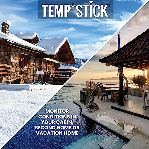 Temp Stick Remote WiFi Temperature & Humidity Sensor, Data Logger. No Subscription. 24/7 Monitor, Unlimited Text, App & Email Alerts. Made in America. Use with Alexa, IFTTT. Monitor Anywhere, Anytime - color: Black