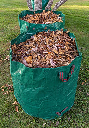 Gardzen 3 Pack 72 Gallon Garden Waste Bags Reusable Heavy Duty | Gardening Bags for Lawn, Pool and Yard Cleanup, Reusable Leaf Waste Bags for Leaves, Grass Clippings and Outdoor Debris - size: 3 Count (Pack of 1)