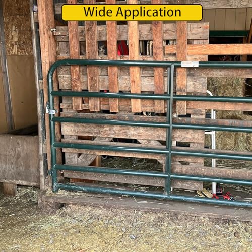2Pcs Heavy Duty Gate Hinges, 1-3/8" Wall Mount Hinge for Chain Link Fence & Wood Gate, Steel Outdoor Gate Hardware, Farm Gate Hinges & Fence Parts