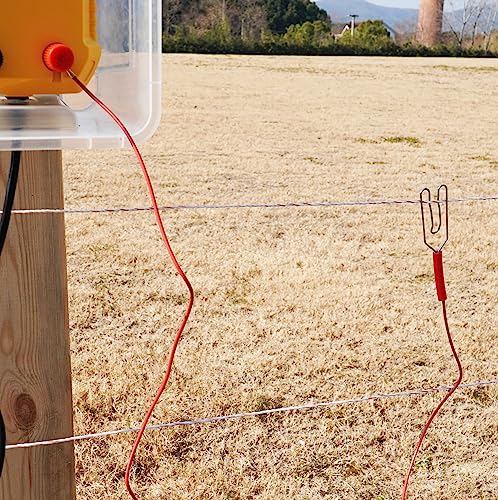 FenceMate Battery Powered Electric Fence Charger Output 0.5J up to 10 Miles | to Contain Poultry, Livestock, Fencer to Protect Homestead, Garden, Pond, Orchard,Peak 10 kV, Low Impedance Fence Energizer - style: 0.5J, 12V battery not included