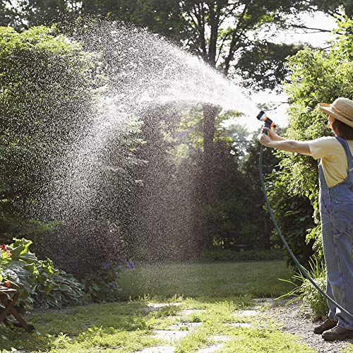 Garden Hose Nozzle 2 Pack Heavy Duty Hose Spray Gun 8 Way High Pressure | Hand Sprayer Spray Nozzle for Watering Lawn Car Washing Pet Bathing Sidewalk Cleaning