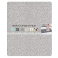 Nonslip Bathtub Mat, Anti Slip Bath Mat 0.6" Extra Thick, Quick Dry Bath Tub Anti Slip Shower Mat, Loofah Non-Slip Bath Mat for Tub Bathroom Pool Kitchen Entryway Home Hotel(Light Gray 24x27) - color: Light Grey, size: 27" x 24" (Rectangular)