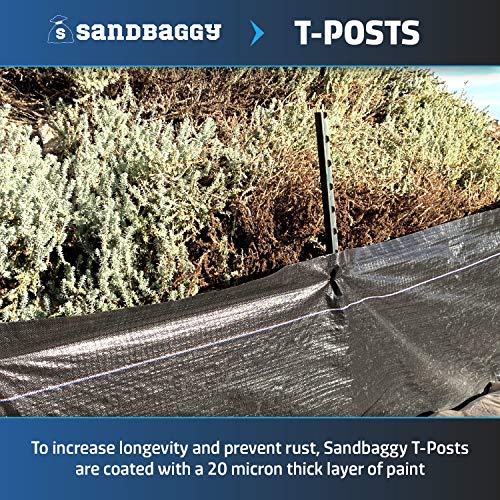 Sandbaggy Green Fence T-Post 5 Feet Length - for Securing Fencing or Safety Fence (800 Posts)