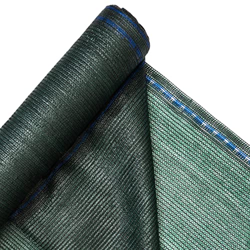 Shade Cloth Roll (5'10"x100 ft - 60% - Green) | Green HDPE UV Resistant Breathable Eyelets Sun Protection for Greenhouse Garden Fence Pergola Patio Flower Plant Kennel - size: 5'10"x100 ft - 60% - Green