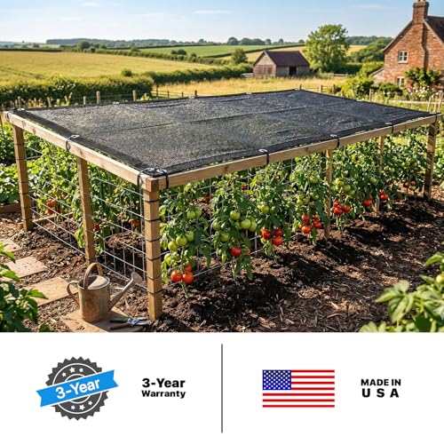 Amgo 70% Shade Fabric 20FT x 30FT Black Sun Shade Mesh, Black Sun Shade Netting with HDPE Material and Heavy Duty Grommets Shade for Greenhouse, Garden, Patio Plants, Pergola (We Make Custom Size) - color: Black, size: 2 0' x 3 0'