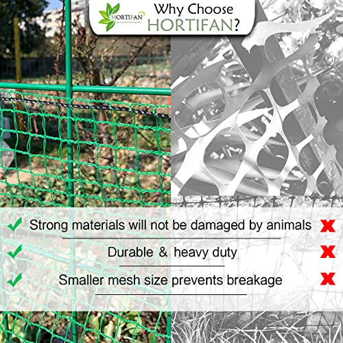 Garden Fencing 4 x 100FT,0.4" Mesh Plastic Fencing,50PCS Zip Ties | Deer Fence Temporary Fencing Snow Fence Safety Fence,Construction Fencing for Yard,Rabbits,Chicken,Dogs,Animal Barrier,Green - size: 4ft x 100 ft