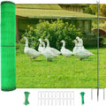 40IN×50FT Temporary Fence with Posts, Garden Animal Barrier with Metal Stake, Zip Ties,Windbreak Rope,Portable Temporary Fencing for Dogs Outdoors for Garden Backyard Outdoor Animal Protect
