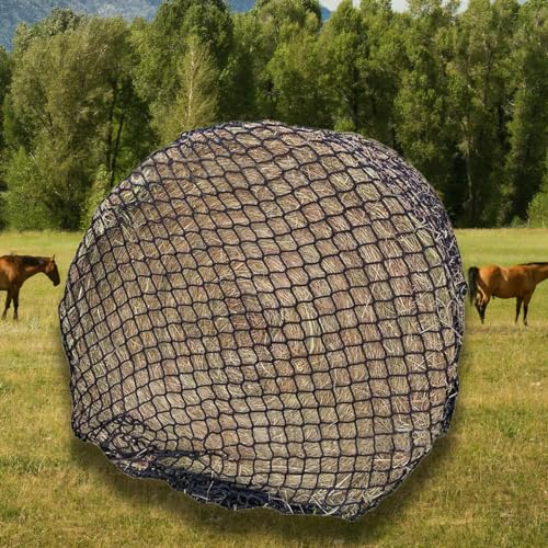 Round Bale Hay Net, Slow Feeder,1.5 Inch Mesh,5x5 ft for Horses | Knotless Design Protects Mouth & Gums,Mimics Natural Grazing,Reduces Waste,Durable Weather-Resistant Build