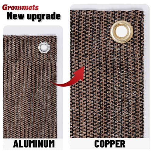 SUNNY GUARD Shade Cloth Custom Size 4x8 FT Sun Shade Screen Fabric Shade Cover Tarp with Grommets for Pergola Backyard Garden, Mocha(We Customized) - color: Brown, size: 0 4'×0 8'（4FTx8FT)