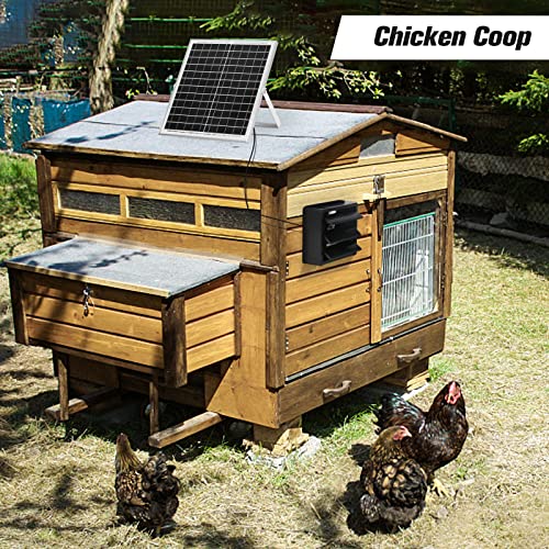 blessny 10" Solar Exhaust fan for Greenhouse, Chicken Coop, Shed & Pet | 25W Solar Powered Ventilation Vent Fan for Outdoor Air Circulation - size: 10" Fan Kit
