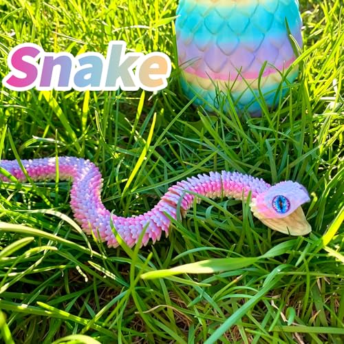 5 Pcs，12" 3D Printed Rainbow Dragon Eggs,Dinosaur Egg,Crystal Dragon Toys,Snake Eggs, Animals,Fidget Toy,Desk Executive Toy，Easter Eggs Basket Stuffers,Toys for Boys Kids Teen 5-7 4-6 8-12 - color: Pp-05