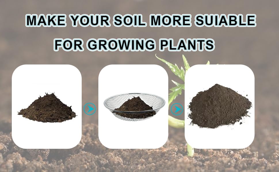 3/8 Inch Soil Sifter for Gardening, Rock Sifter for 5Gallon Bucket,Compost Sifter Dirt Sifter,Captures Dirt Rocks Sawdust - color: 3/8 Inch