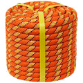 1/2 in x 100 ft Double Braid Arborist Rigging Rope, 48 Strands Polyester Bull Rope for Tree Work, Climbing, Pulling, Logging, Swing, Orange - size: 1/2inch x 100feet