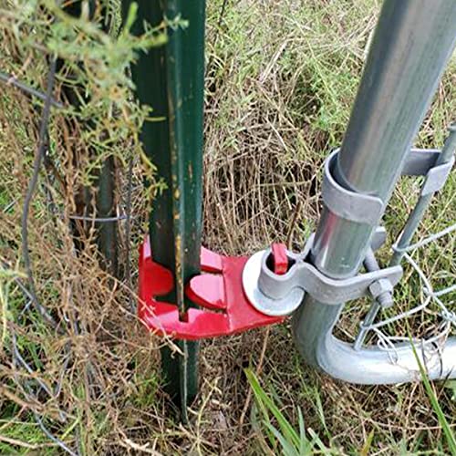 T-Post Gate Hinge Pins - Hang a gate of Any Farm or Garden from a Metal T Post - Outdoor Chain Link Fence Gate Hinges, Set of 2