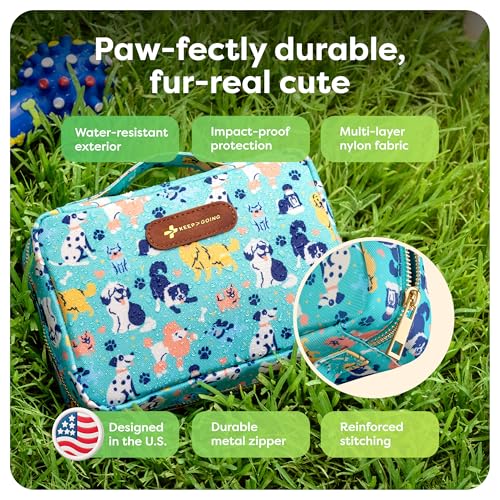 KeepGoing Pet First Aid Kit for Dogs & Cats, 99 Pc. Travel Emergency Kit | Dog & Cat Travel Accessories for Car, Camping & Hiking, Pet Essentials & Supplies