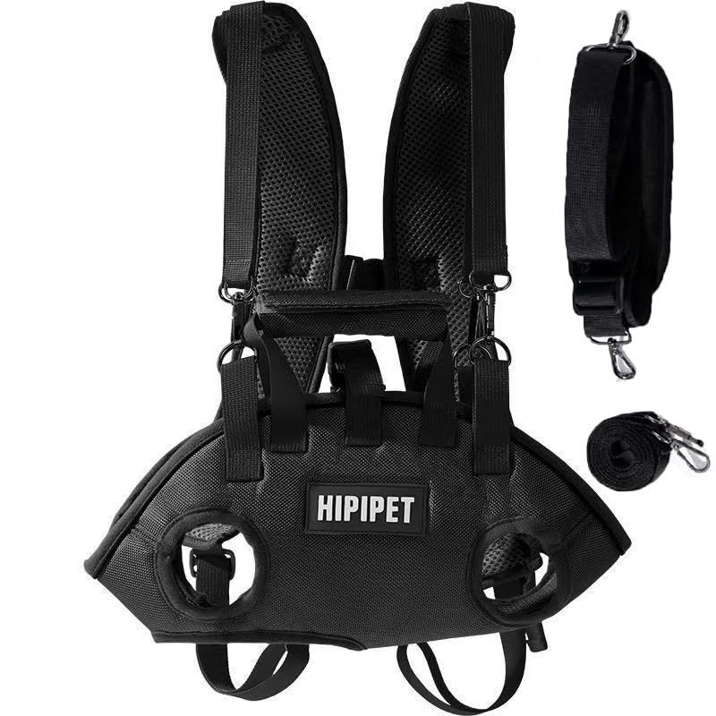 Outdoor Pet Crossbody Bag, Small Dog and Cat Carrier, Black, Small - color: black
