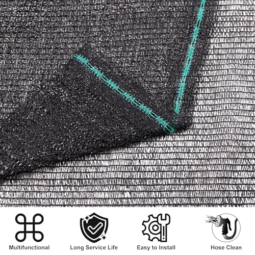 Amagenix 50% Shade Cloth Roll, 5'10" x 100 FT, Black | Cuttable Sun Shade Mesh Tarp UV Resistant Eyelets Screen Cover for Garden, Patio, Greenhouse, Canopy, Kennel, Plant - color: Black-50%, size: 5'10" x 100 FT