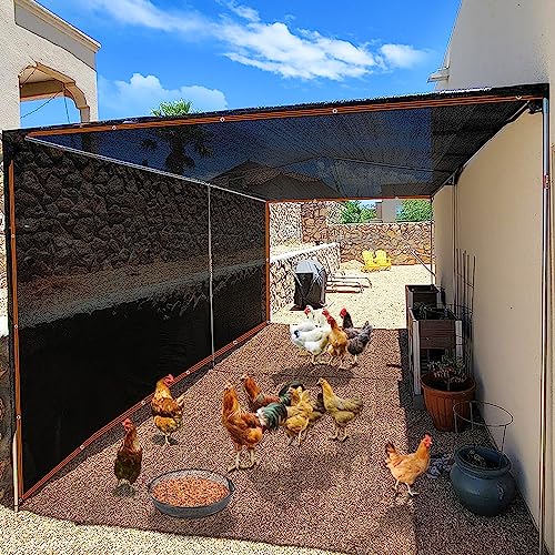90% Black Shade Cloth,Durable Mesh Tarp with Grommets, Resistant Garden Sun Shade Netting with Taped Edge for Plant Cover, Greenhouse, Patio, Tomatoes, Chicken Coop, Barn Kennel - size: 6x6FT