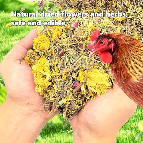 20 Oz Chicken Nesting Herbs Vacuum-Packed (1.25lb) - Natural 7 Dried Herbs for Chicken Coop Freshness, Promote Egg Laying, Hen Treats for Coops - Nesting Box Herbs