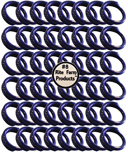 48 Pack of Blue #8 Leg Bands 1/2" Chicken Poultry Chick Quail Pigeon Duck Goose