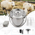 2026 Upgrade 3L Goat Milking Machine, Continuously Adjustable Suction Pulsation Vacuum Electric Milker, Portable Livstock Milking Machine with Stainless Bucket(US Plug)(3L Goat) - size: 3L Adjustable Sheep Milking Machine