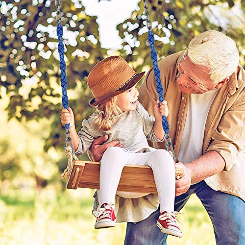 ZGCY 2 Stainless Steel Chains (84 ") Swing Chains, Heavy Duty Swing Hardware,4 Quick Connection Buckles, Indoor and Outdoor Playground Swings, hammocks, sandbags, 1000 lb Capacity - color: Blue, size: 84"
