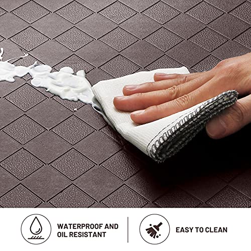 HappyTrends Kitchen Floor Mat - 4/5 Inch Thick Anti-Fatigue Kitchen Rug,Waterproof Non-Slip Kitchen Mats and Rugs Heavy Duty Ergonomic Comfort Rug for Kitchen,Office,Sink(17.3" x 39", Chocolate) | Waterproof Non-Slip Kitchen Mats and Rugs Heavy Duty Ergon