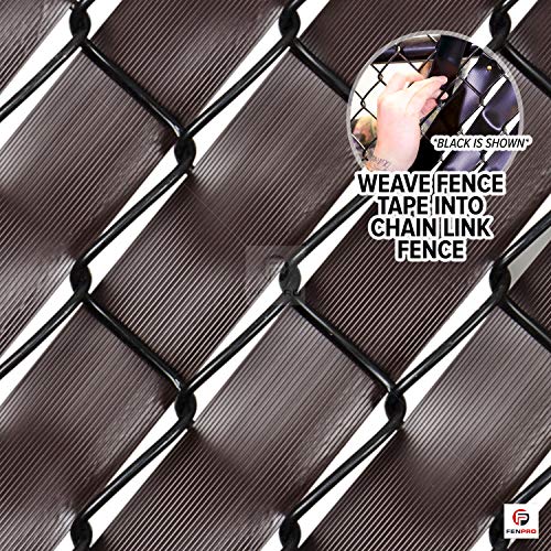Chain Link Fence Privacy Tape 250 ft (40 SqFt) (Chocolate Brown) | for Gardening, Outdoor Wall, Balcony, Patio, Yard, Injury Prevention, Safety Fence Cover for Dog, Other Pet Hedge Slats - color: Chocolate Brown