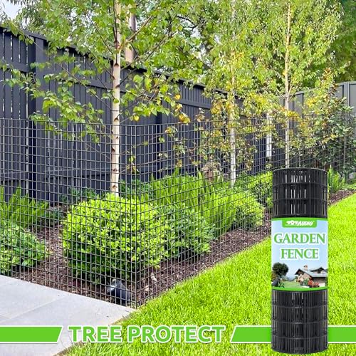 PVC Coated Wire Mesh Fence – 36in H x 100ft L Farm & Garden Wire Fencing, 2" x 3" Square Mesh, 16 Gauge Black Metal Wire for Chicken,Dog,Vegetable Garden,Poultry Fencing,Livestock and Animal Barrier - color: Black, size: 2"x3" 36inx100ft