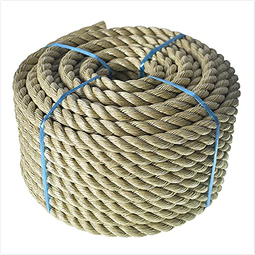 100 feet Twisted ProManila - UnManila Rope, Three Strand Twisted Rope with 3/4 Inch Diameter for Decor, Crafts, Sporting, and Landscaping - size: 3/4in*100ft