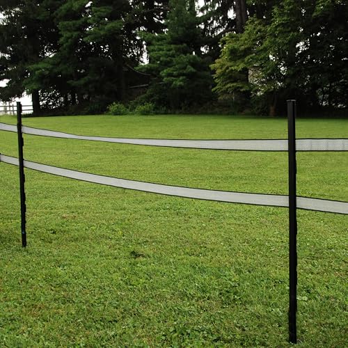 Zareba Step-In Electric Fence Posts, 4 ft, 50 Pack, Black | Durable and hold 2in of Wire or Poly Tape - style: 50 Black Posts