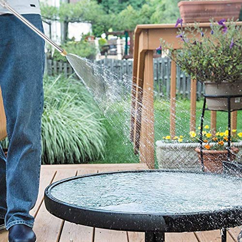 Hydro Jet High Pressure Power Washer-high pressure cleaning tool Extra Long Extendable Wand,Flexible Water Hose Universal Nozzle,Gutter Patio Car Pet Window Cleaning tool black - color: Black