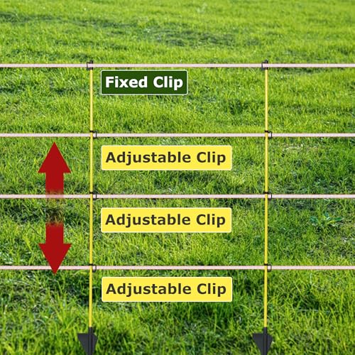 45 inch Electric Fence Posts Step in Fiberglass Insulated Plastic Electric Fence with Post, Electric Fence Stakes for Dogs, 50 Pack - color: 45 INCH, size: 50 pcs