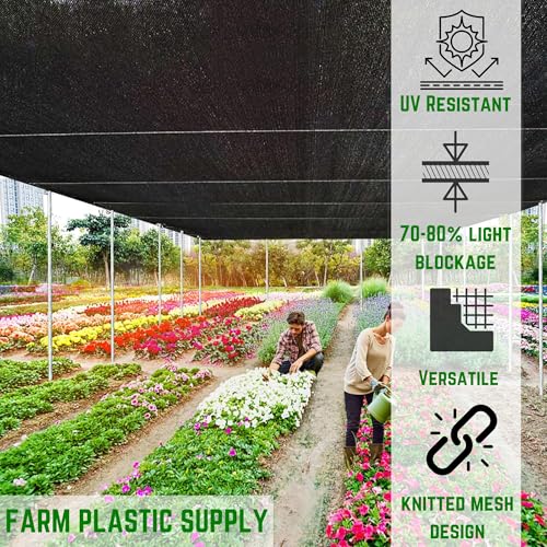 Shade Cloth - 70-80% Sunblock Net for Garden Patio,Shade Sails for Plants Greenhouse Outdoor Pergola Lawn Swimming Pool Sun Shade Cloths for Kennel Chicken Coop (6' x 20') - size: 6' x 20'
