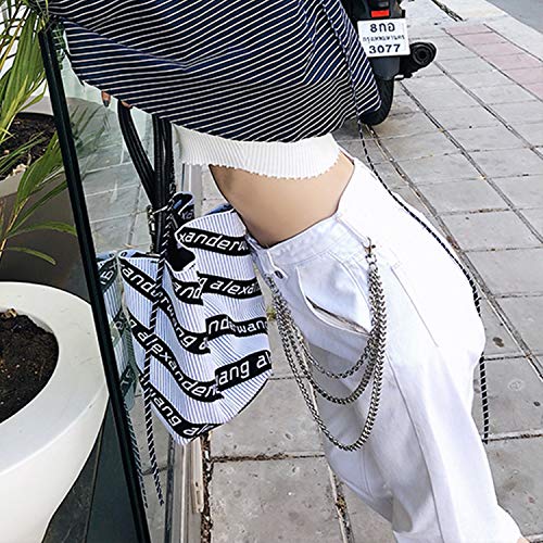Lainrrew Trousers Chain, Pants Chain Belt Chain Wallet Chain Pocket Chain Hip Hop Punk Jeans Chain Key Chain Goth Accessories for Eboy Egirl Women Men (Silver)