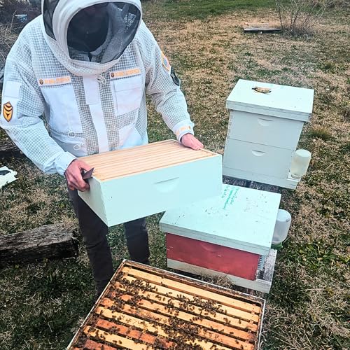 Sting Stopper Ventilated Beekeeping Suit, Olive Green, 5X-Large | Removable Veil, Triple Layer Breathable, Full Body Protection, For Men & Women - color: Beekeeper White, size: 5X-Large